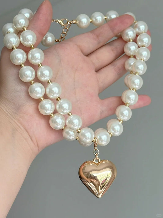 Pearl Heart Necklace