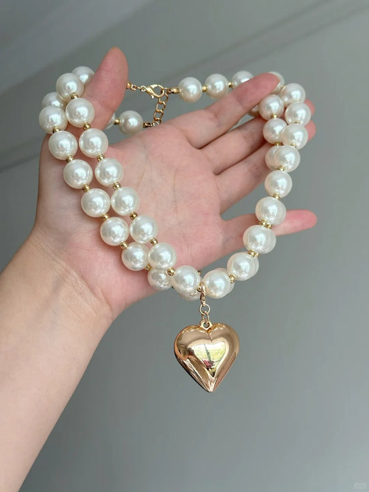 Pearl Heart Necklace