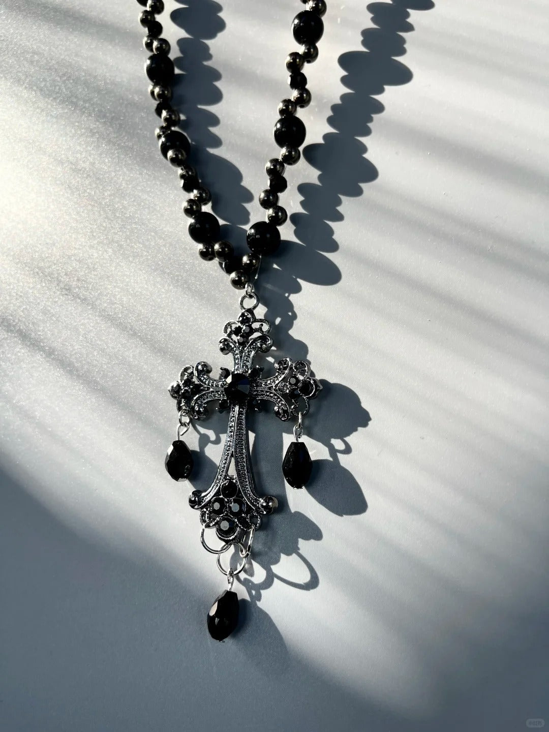 Gothic Cross Black Multi-Layer Necklace – Bold & Dramatic, $9.9 Gothic Cross Black Multi-Layer Necklace – Bold & Dramatic, $9.9