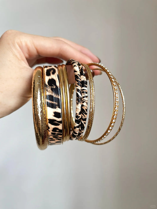 Leopard Bangle Set