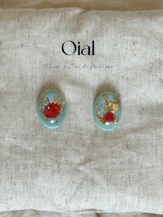 Ethereal Blue Resin Studs