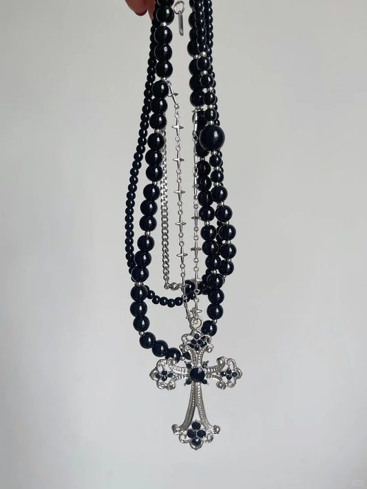 Black Cross Necklace
