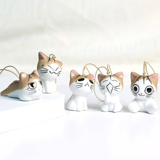 Handmade Ceramic Kitten Pendant Charm