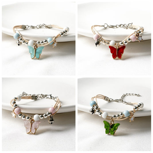 Ceramic Crystal Butterfly Bracelet