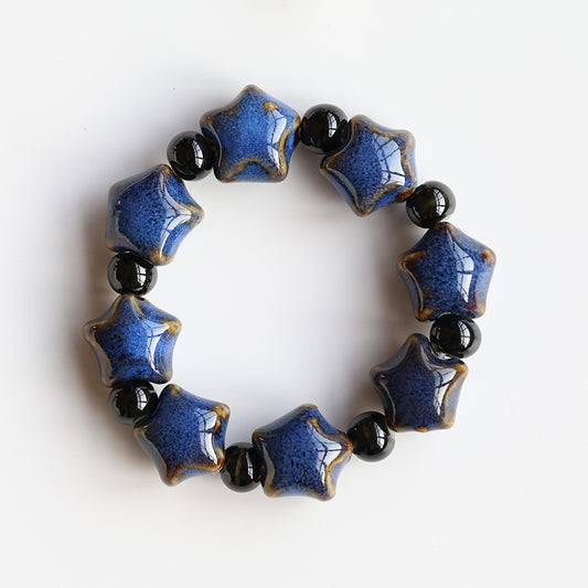 Handmade Ceramic Star Beaded Bracelet