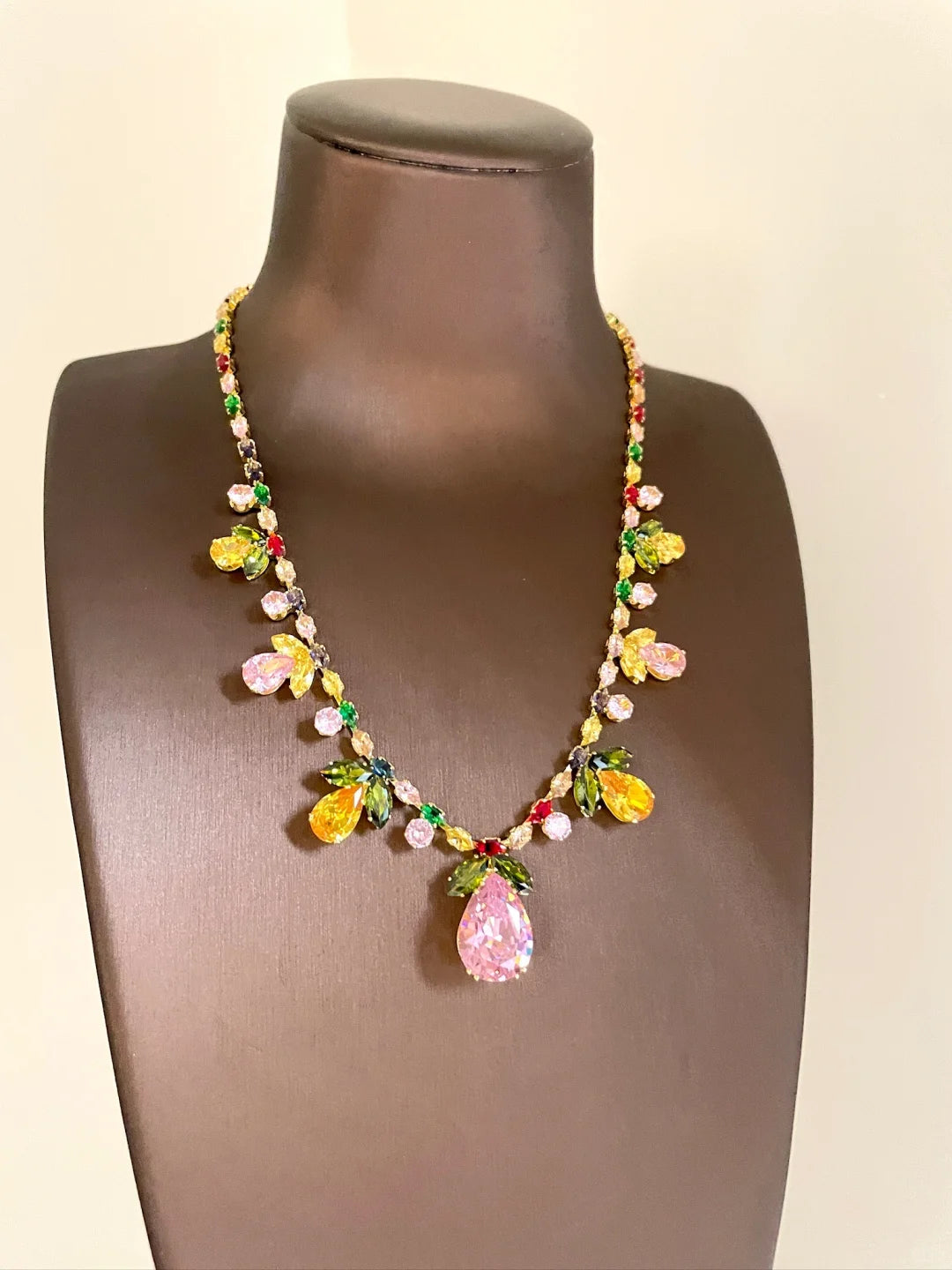  spring-flower-fairy-colorful-crystal-necklace-earrings-set-women-jewelry-clearance