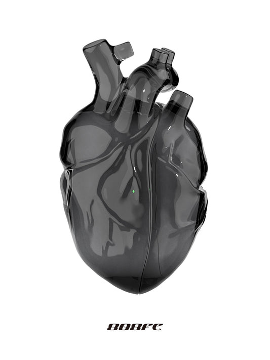 Black Heart-Shaped Silicone Protection Case for AirPods