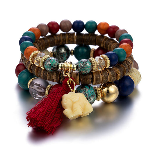 Jungle Elephant Layered Bracelet