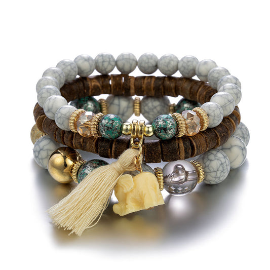 Jungle Elephant Layered Bracelet