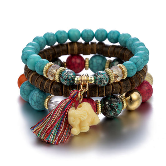 Jungle Elephant Layered Bracelet