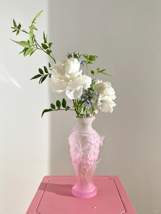 Clear Pink Butterfly Dream 3D Printed Vase