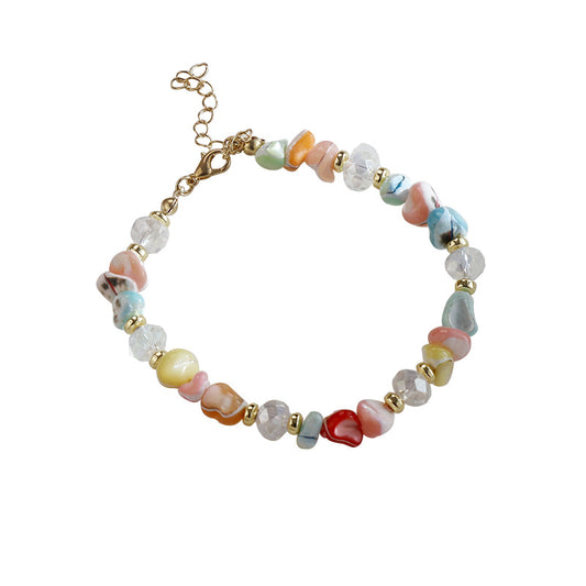 Crushed Shell Rainbow Bracelet