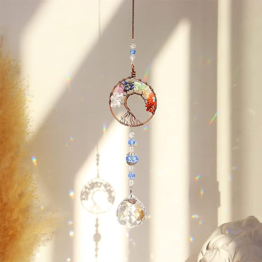 Handmade Crystal Tree of Life Sun Catcher