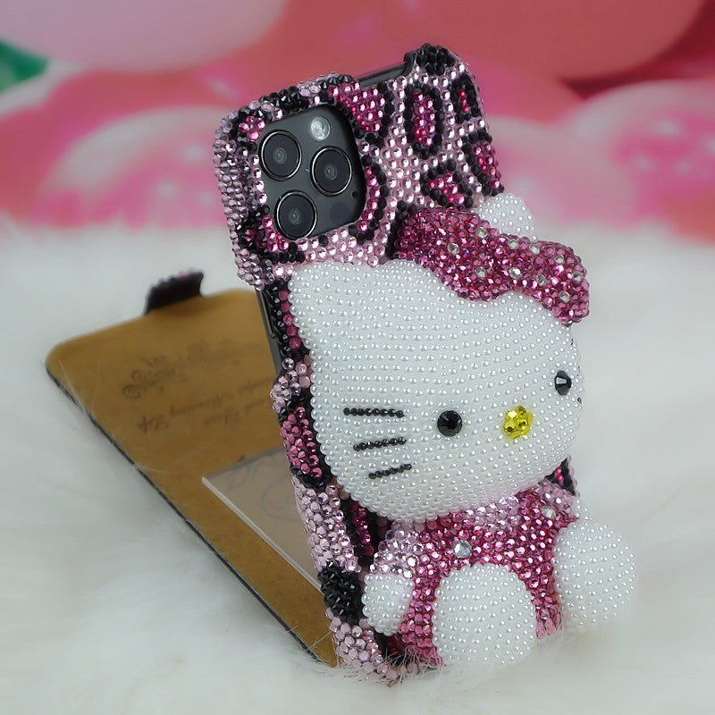 Handcrafted Rhinestone Sitting Hello Kitty Full-Cover Flip Phone Case – Gagagleam Handcrafted Rhinestone Sitting Hello Kitty Full-Cover Flip Phone Case – Gagagleam