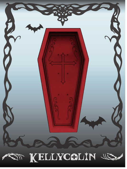 Gothic Coffin Velvet Bed for Humans