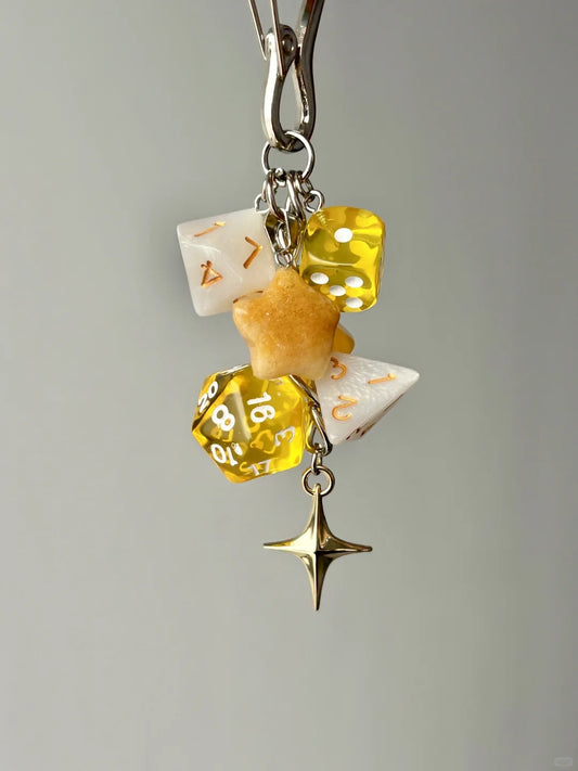 Golden Star Dice Charm