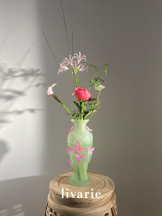 Green Butterfly Dream 3D Printed Vase