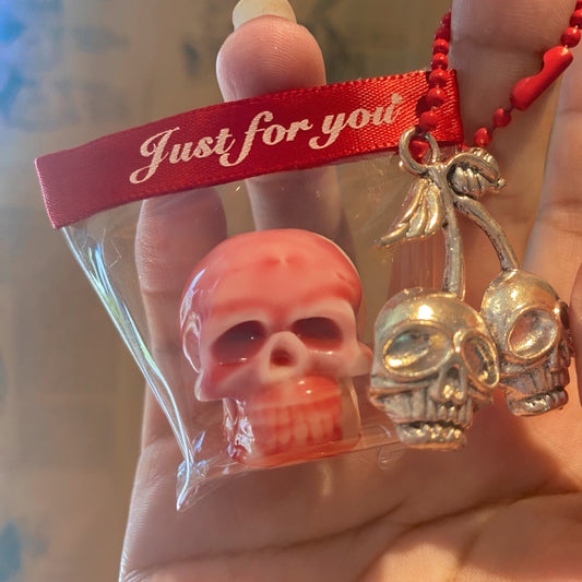 Handcrafted Cherry Party Skeleton Squishy