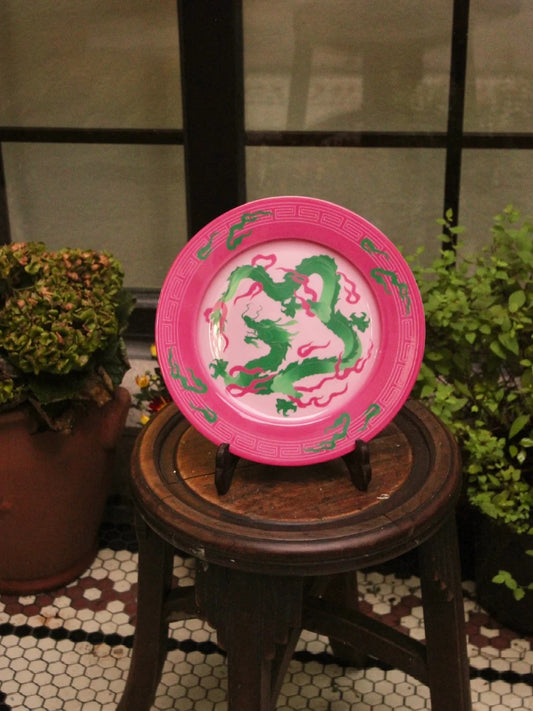 Green Dragon Pink Plate