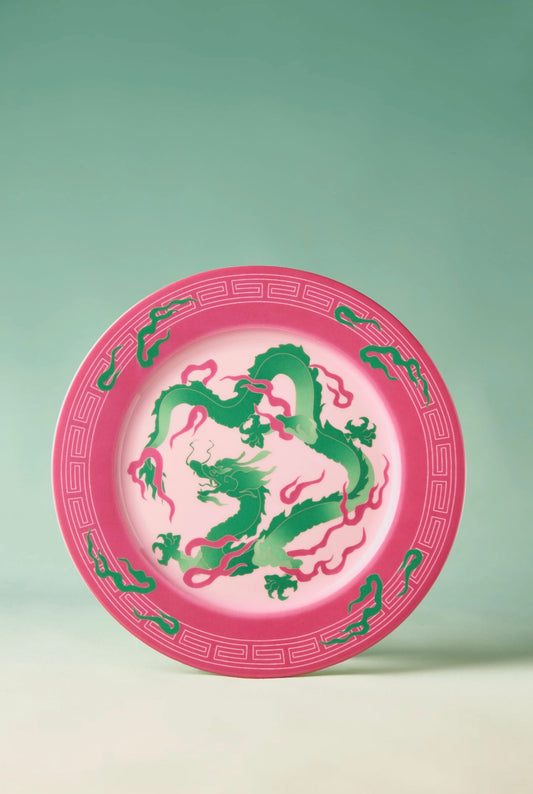 Green Dragon Pink Plate