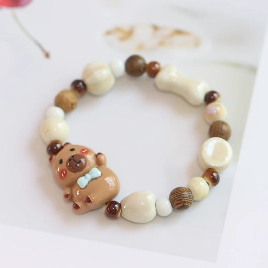 Handmade Ceramic Kapibala Bracelet