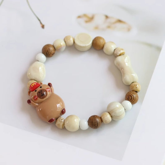 Handmade Ceramic Kapibala Bracelet