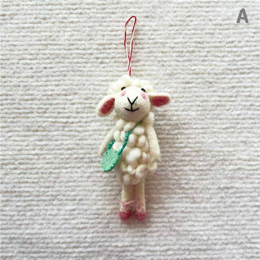 Handmade Wool Felt Sheep Charm