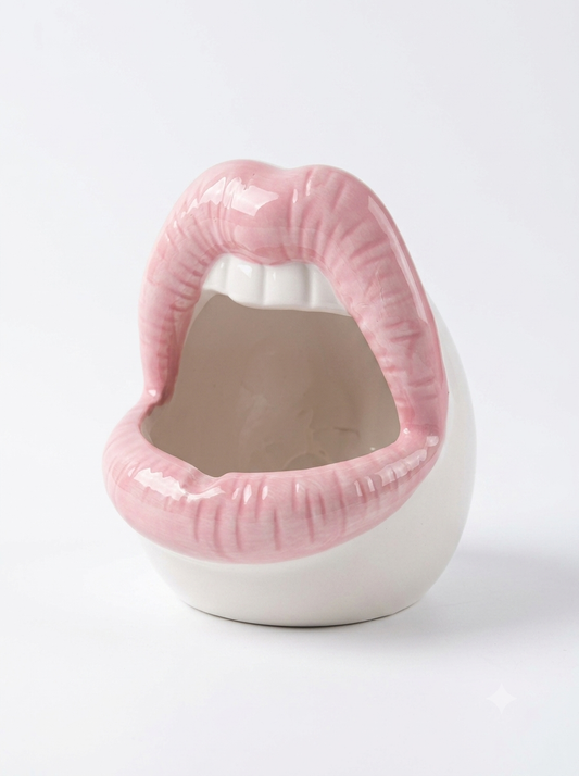 Glam Lip Ceramic Makeup Organizer