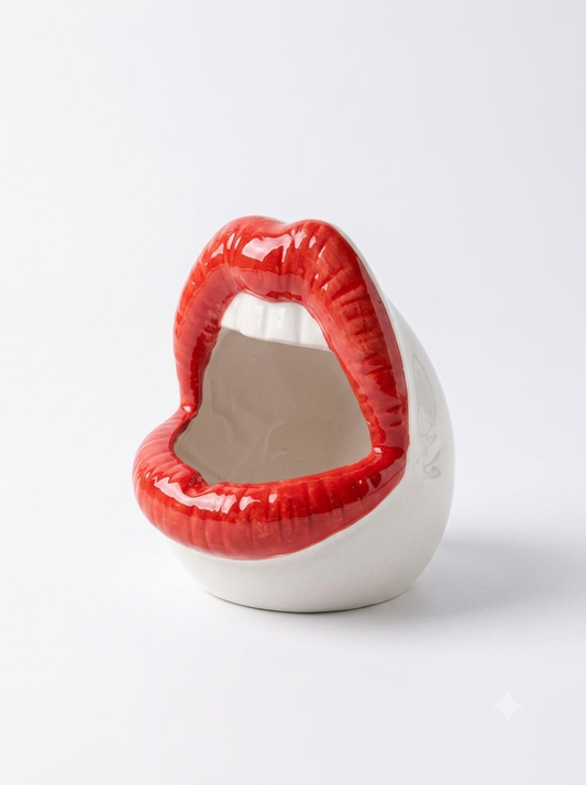 Glam Lip Ceramic Makeup Organizer