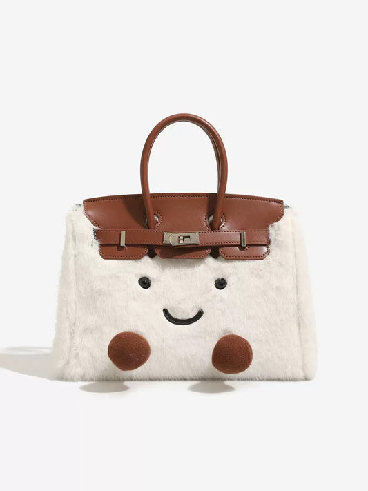 Chic Plush "Birkin" Style Handbag