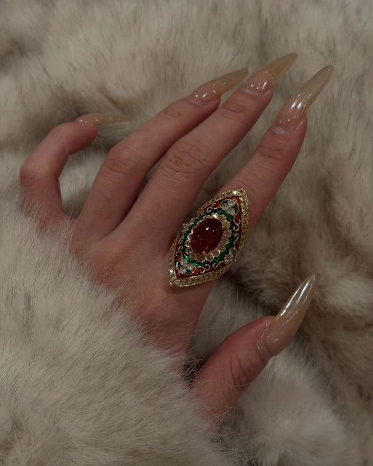 Baroque Enamel Ring