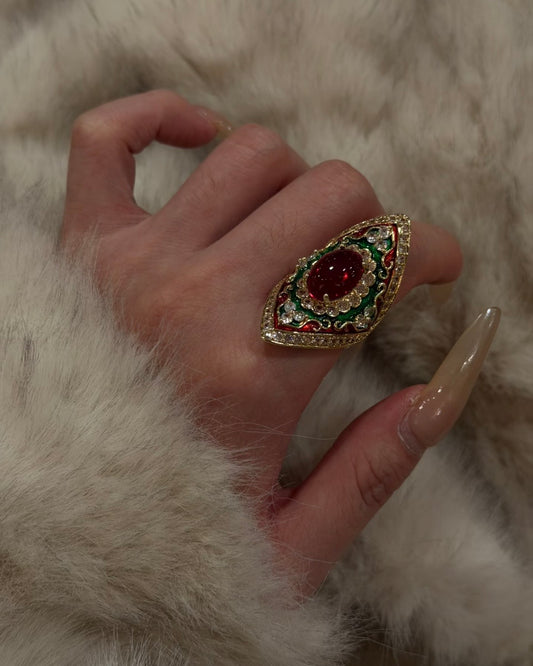 Baroque Enamel Ring