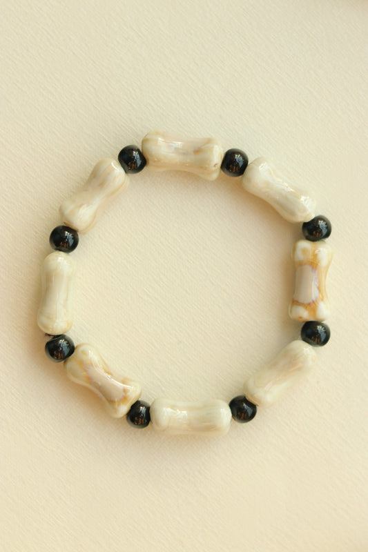 Ceramic Bone Beaded Bracelet