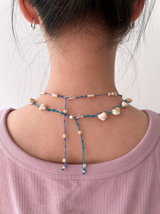 Lumina Shell Necklace · Blue