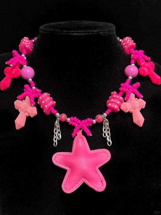 Mystical Pink Star Necklace