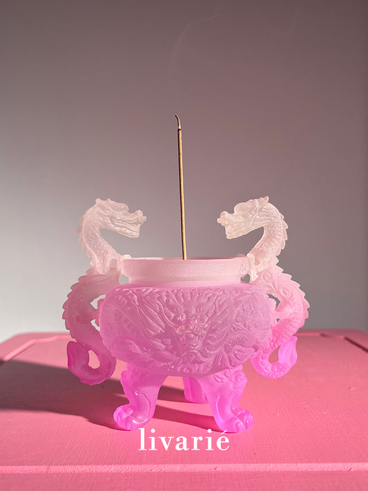 Pink Double-Eared Dragon 3D-printed Incense Burner