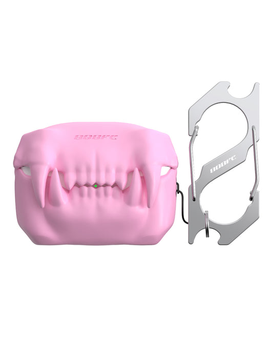 Pink Fang Tooth Silicone Protection Case for AirPods