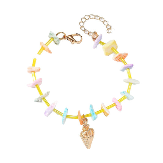 Rainbow Cracked Shell Bracelet