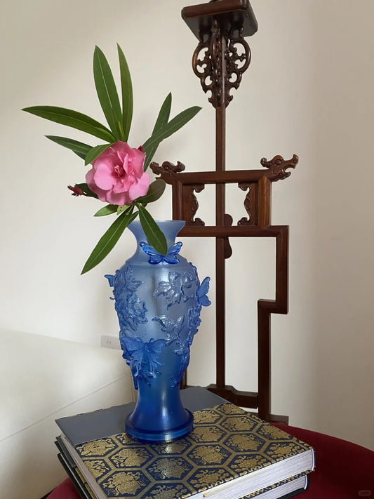 Blue Butterfly Dream 3D Printed Vase