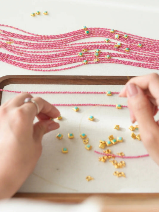 Romantic Rhodonite necklace