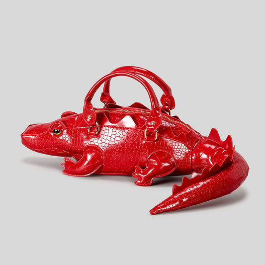 Crocodilia-shaped Leather Bag