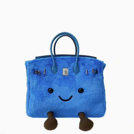 Chic Plush "Birkin" Style Handbag (Mini)