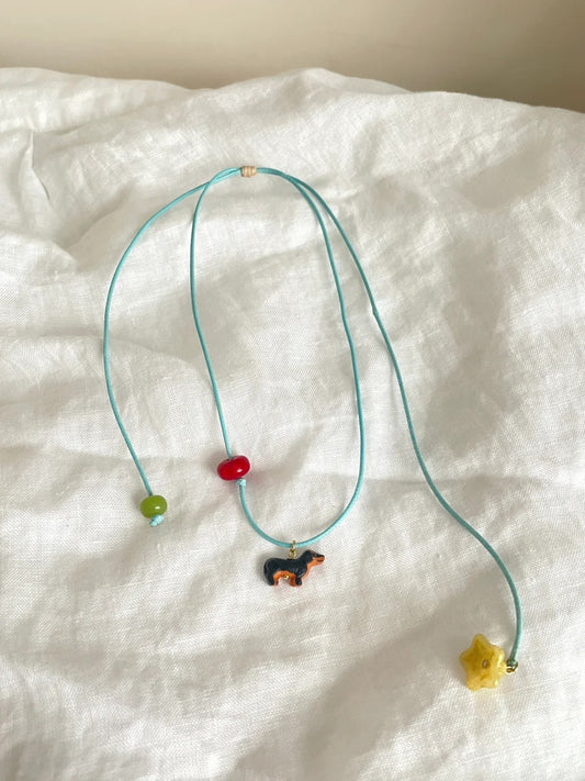 Strolling Dachshund Necklace