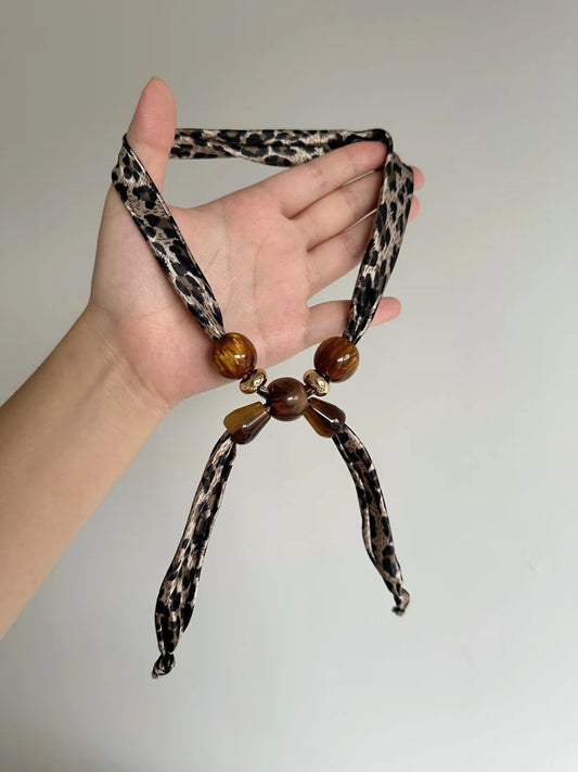 Amber Scarf Necklace