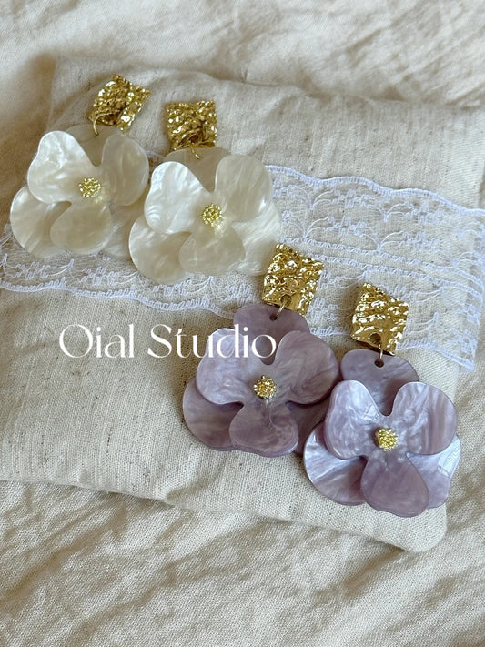 Twilight Petal Acetate Earrings