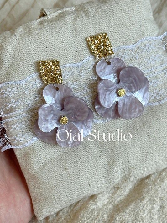 Twilight Petal Acetate Earrings