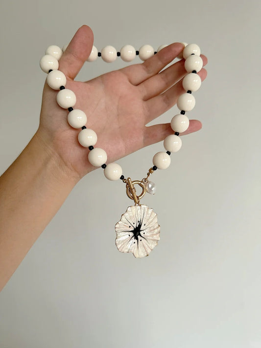 White Flower Necklace