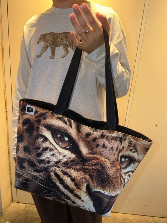 statement leopard tote bag