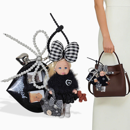 Black Heart Frame Barbie Bag Charm |