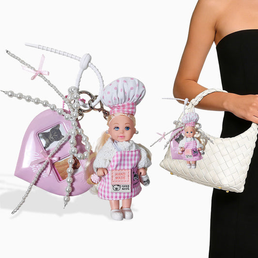 Pink Chef Barbie Bag Charm